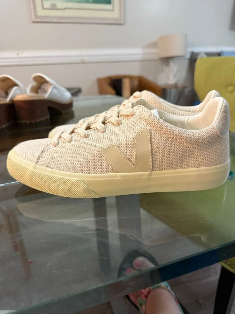 Veja Wata Natural Canvas Low Top Sneaker sz 9 Mens 7 NWOT